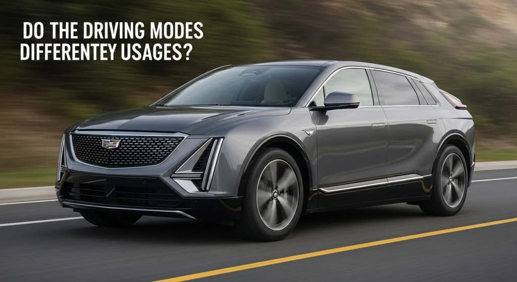 do the driving modes in cadillac lyriq offer different ranges or battery usages?