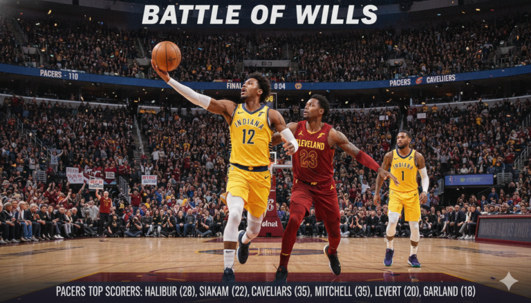 Pacers vs Cleveland Cavaliers Match Player Stats: Full Box Score & Analysis pacers vs cleveland cavaliers match player stats