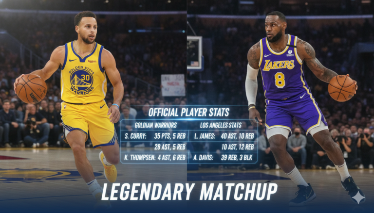 golden state warriors vs lakers match player stats